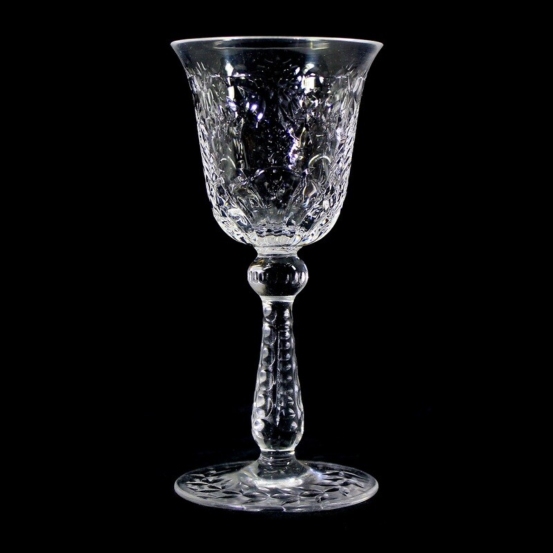Liqueur glass with flower garlands, Josephinenhütte, Stefanie service around 1900