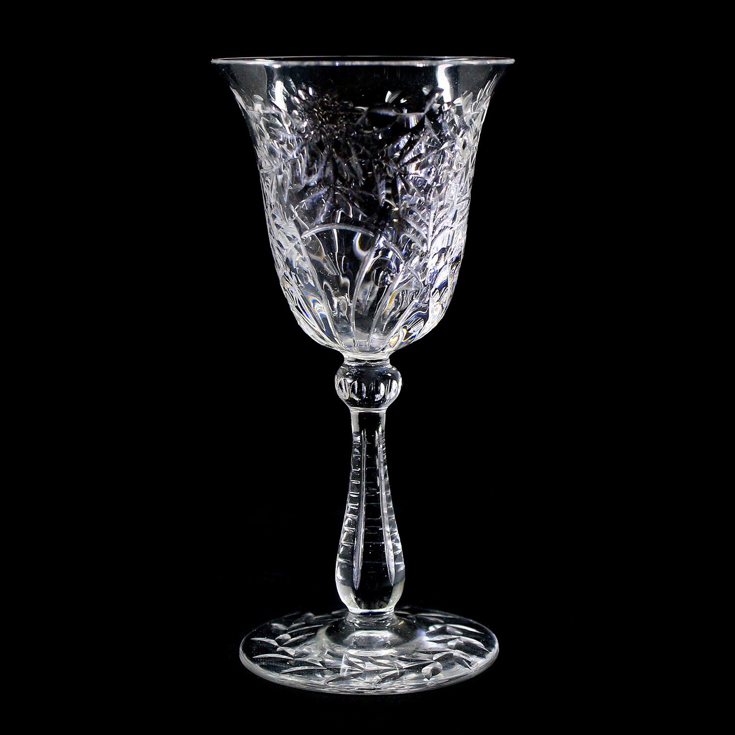 Liqueur glass with flower garlands, Josephinenhütte, Stefanie service around 1900
