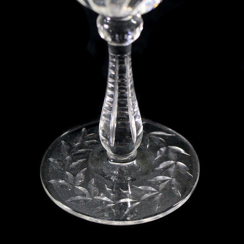Liqueur glass with flower garlands, Josephinenhütte, Stefanie service around 1900