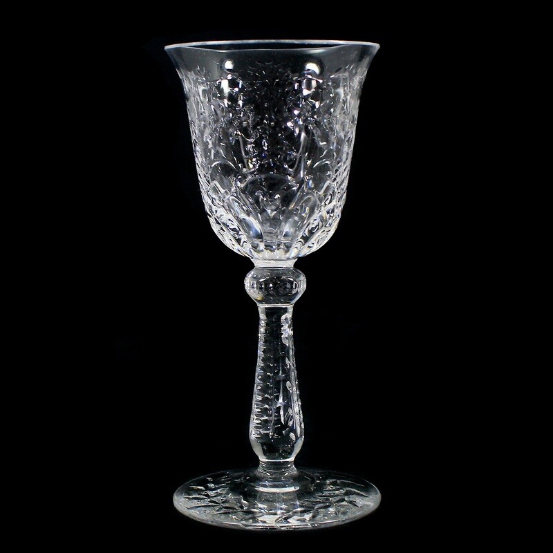Southern wine glass with flower garlands, Josephinenhütte, Service Stefanie around 1900