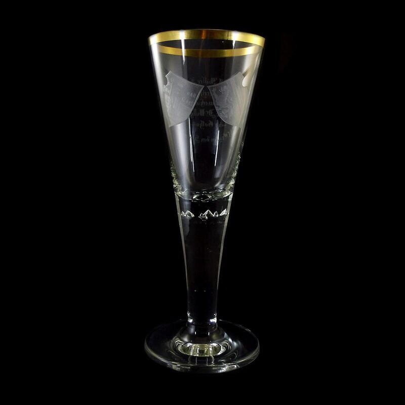 37cm high ceremonial cup with the city coat of arms of Gotha &amp; Leipzig around 1900, Josephinenhütte