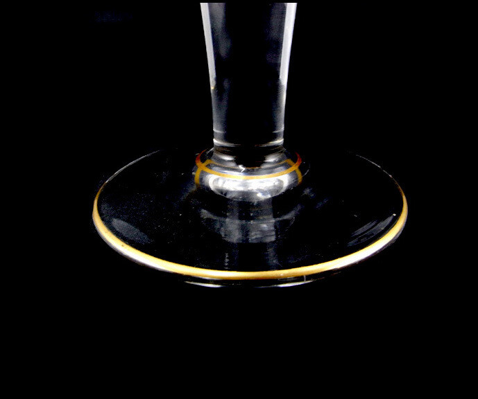Large cup with monogram, Josephinenhütte, form 1003, designed by A. Gerlach