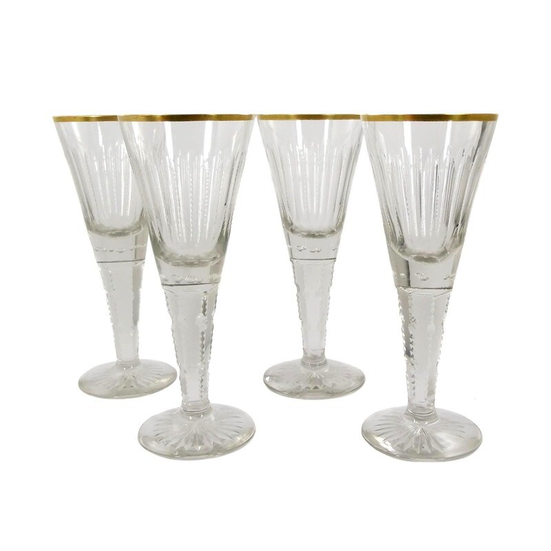 1st of 4. Cup with pierced air bubbles, Josephinenhütte, designed by A. Gerlach