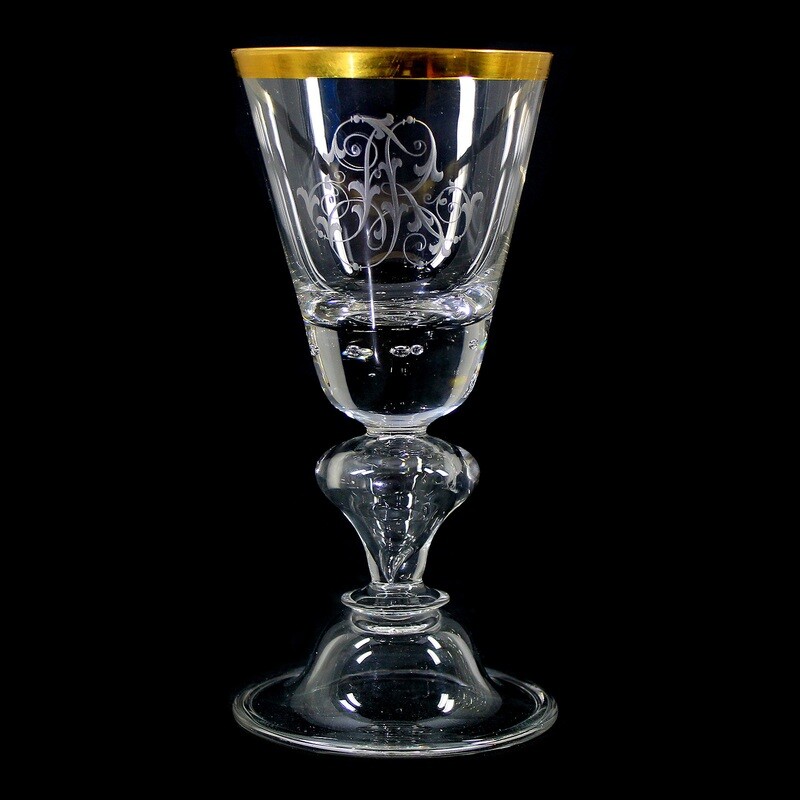 1st of 3. Cup with bell base and pierced air beads, designed by A. Gerlach