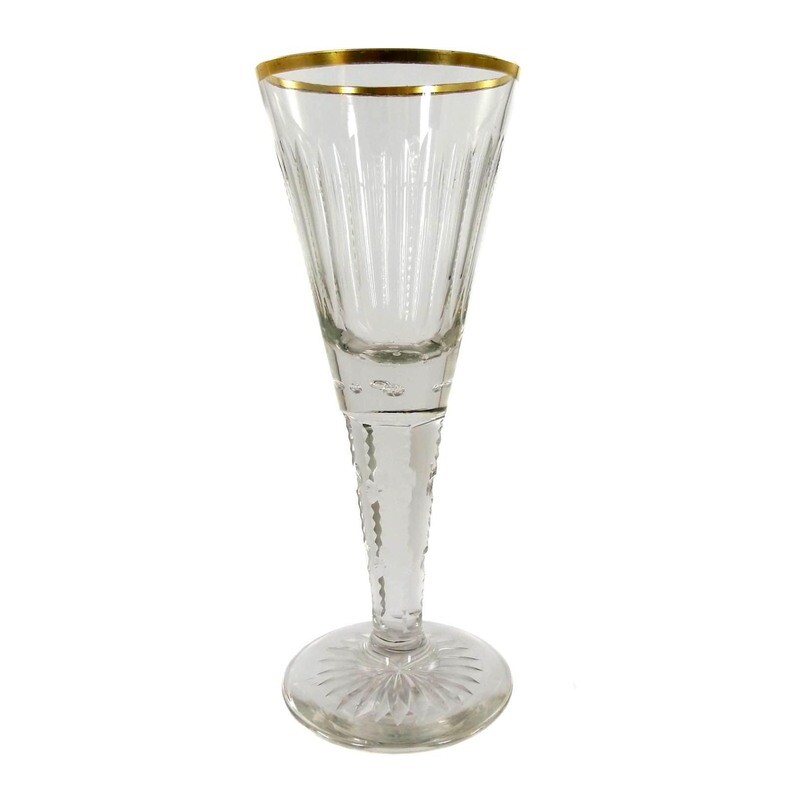 1st of 4. Cup with pierced air bubbles, Josephinenhütte, designed by A. Gerlach
