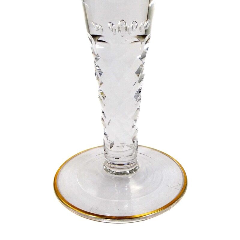Large cup with prism-faceted shaft, Josephinenhütte, A.Gerlach around 1890