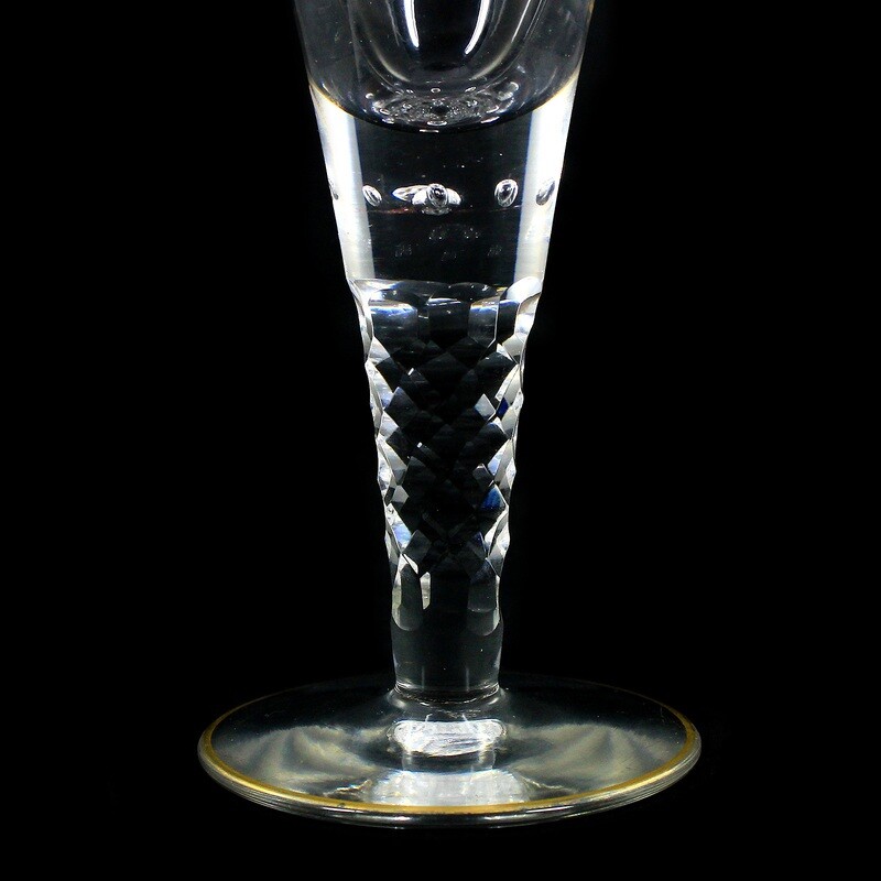 23 cm high cup with pierced air bubbles, Josephinenhütte around 1890-1900