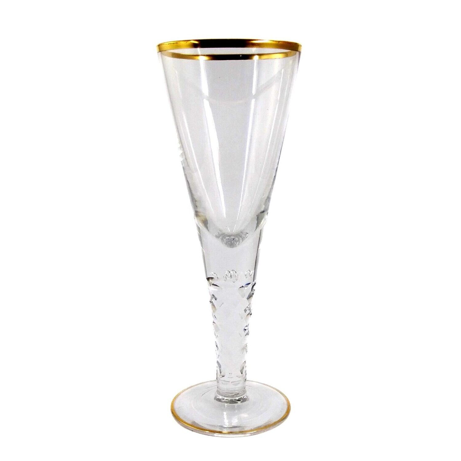 Large cup with prism-faceted shaft, Josephinenhütte, A.Gerlach around 1890