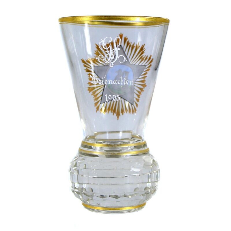 Loge glass, Black Bear Hanover, A. Gerlach, Josephinenhütte, Goedecke sign.