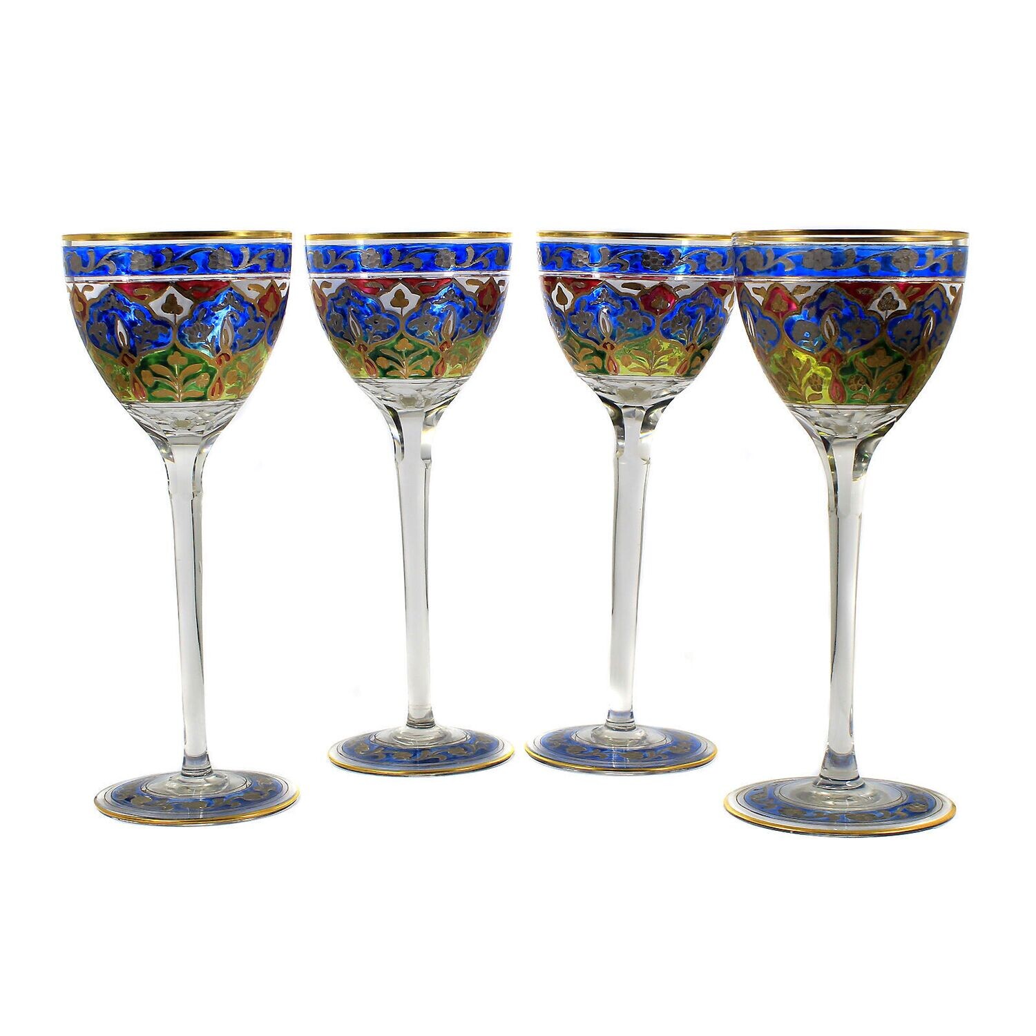 4 Jodhpur stem glasses, Fritz Heckert, designed by Franz Reuleaux around 1900