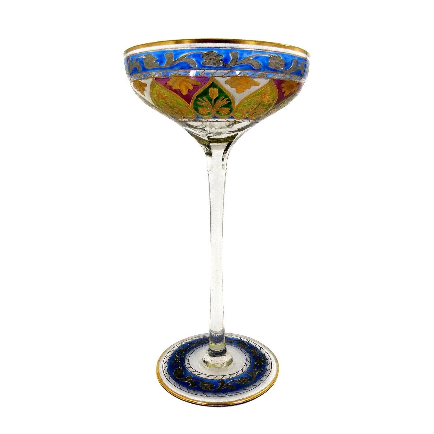 Stem glass Jodhpur, Josephinenhütte, designed by Rudolf Wille around 1912, inscribed