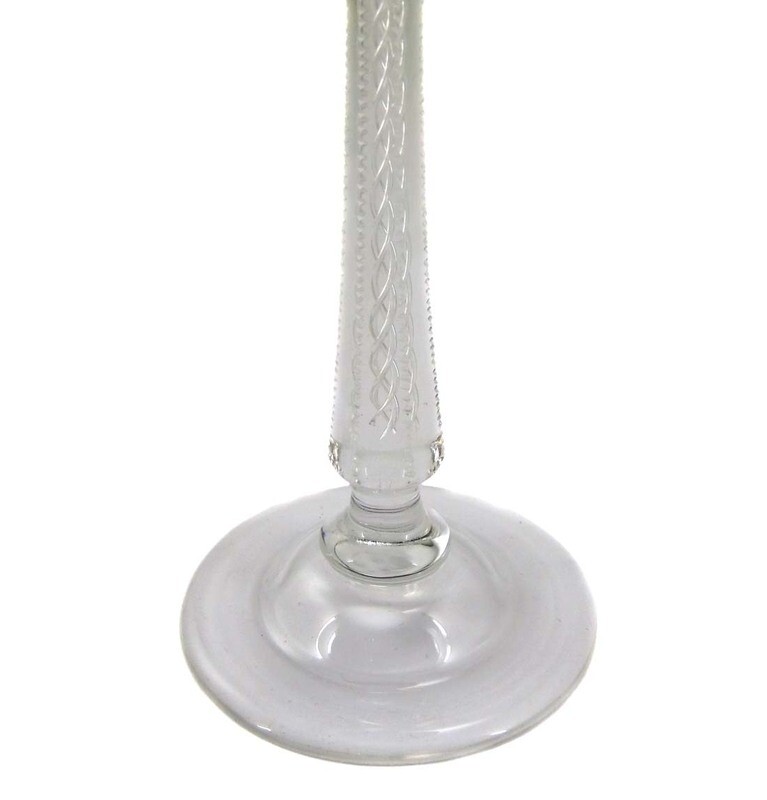 Stem glass with overlay and air filigree, Josephinenhütte around 1920