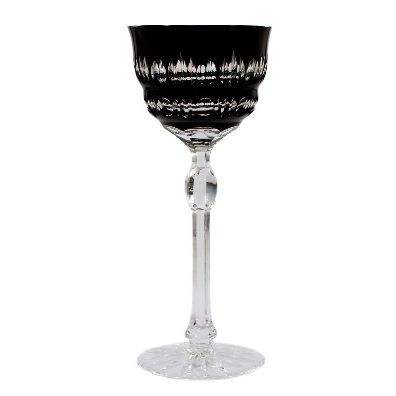 Stem glass with a ruby-colored cup, Rohrbach and Böhme around 1910
