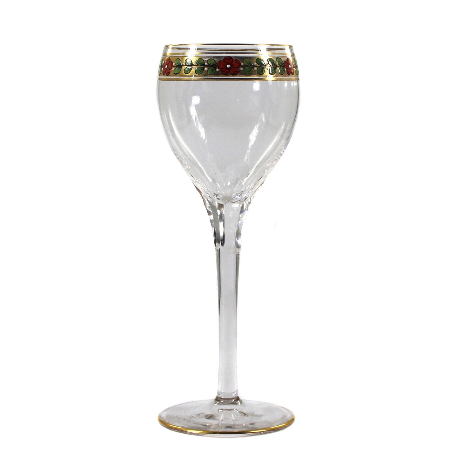 Stem glass with decoration in gold and enamel painting, Fritz Heckert around 1900