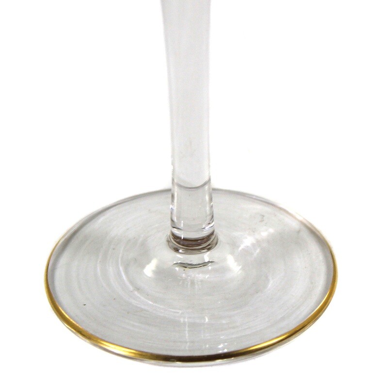 Stem glass with decoration in gold and enamel painting, Fritz Heckert around 1900