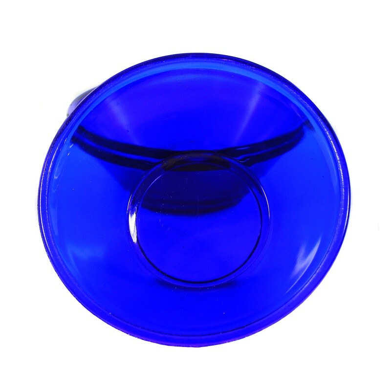 Three cobalt blue bowls / satten, North German around 1900