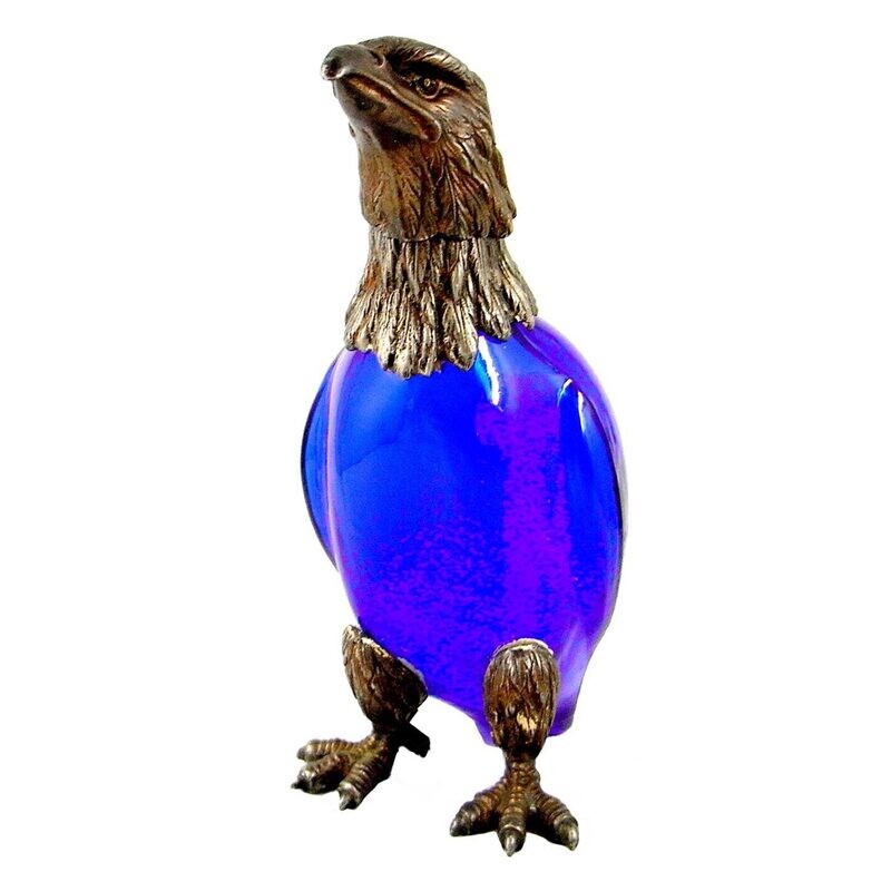 Decanter / carafe in the form of an eagle, probably Josephinenhütte around 1900