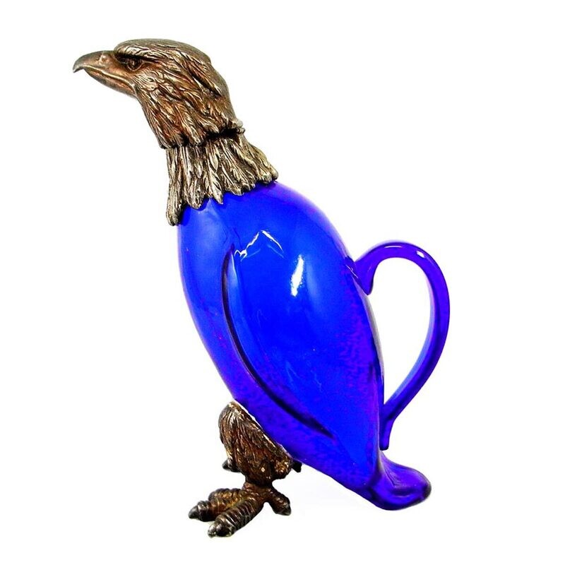 Decanter / carafe in the form of an eagle, probably Josephinenhütte around 1900
