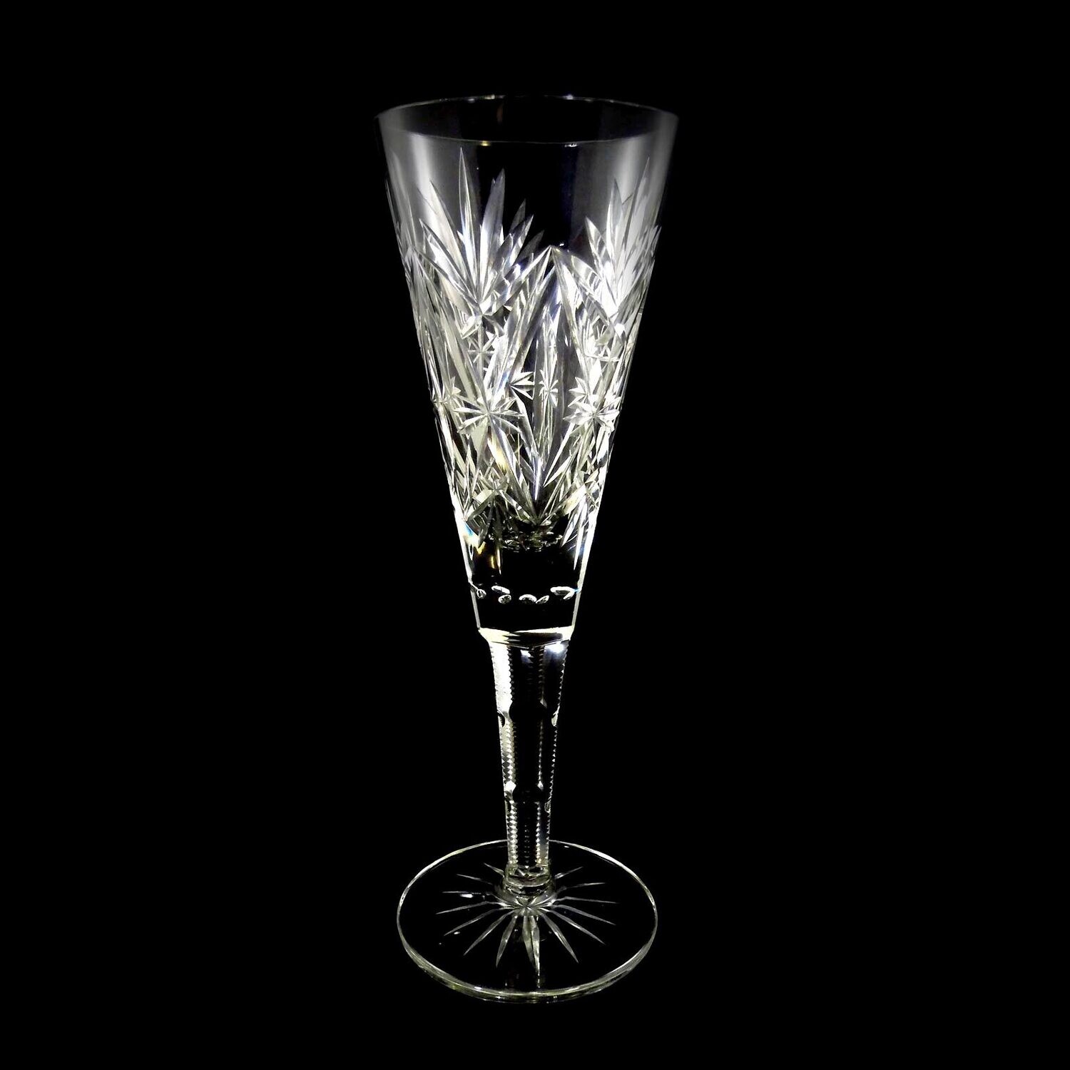 Large goblet made of colourless glass with wedge-cut decoration, Josephinenhütte around 1905