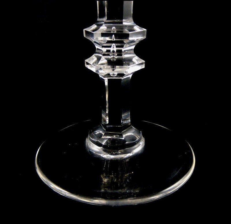 Magnificent cup with decorative cut decoration, model tail Germania, Val St. Lambert around 1910