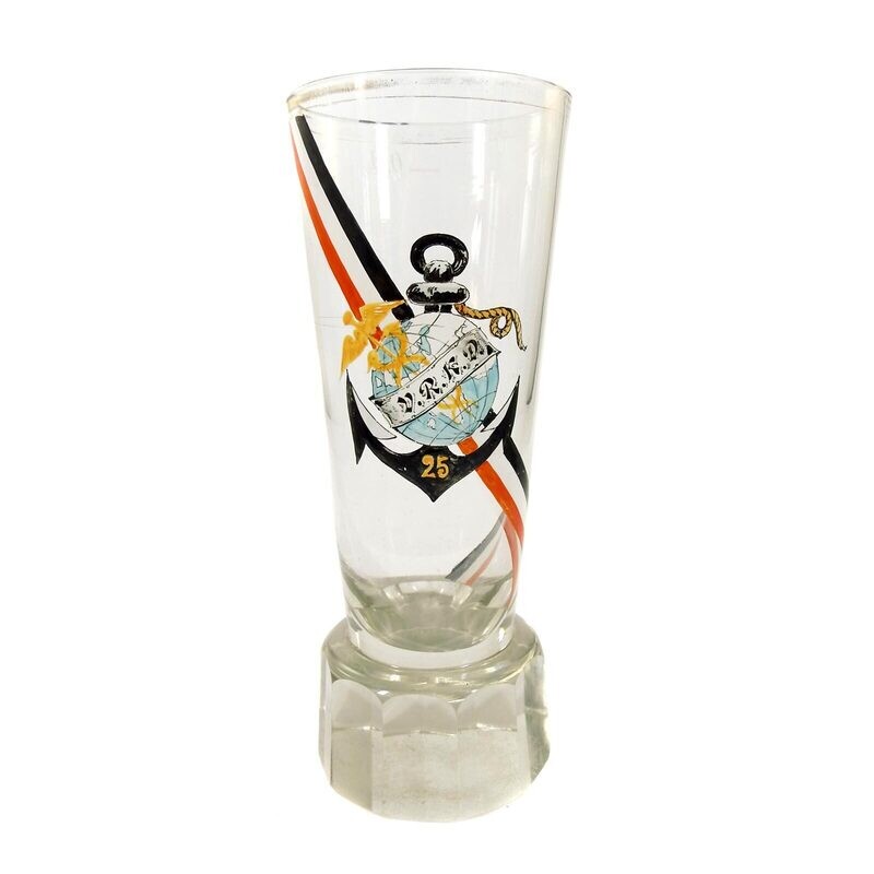 Large Studentika beer stick / cannon with enameled coat of arms around 1900, V.R.K.D.