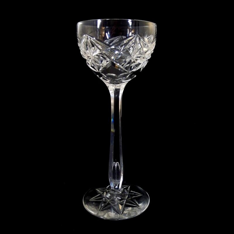 6 stem glasses made of crystal glass, Etna series, Val St. Lambert around 1920-25