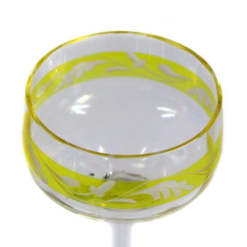 Stem glass with ornamental cut decoration, Benedikt von Poschinger around 1910