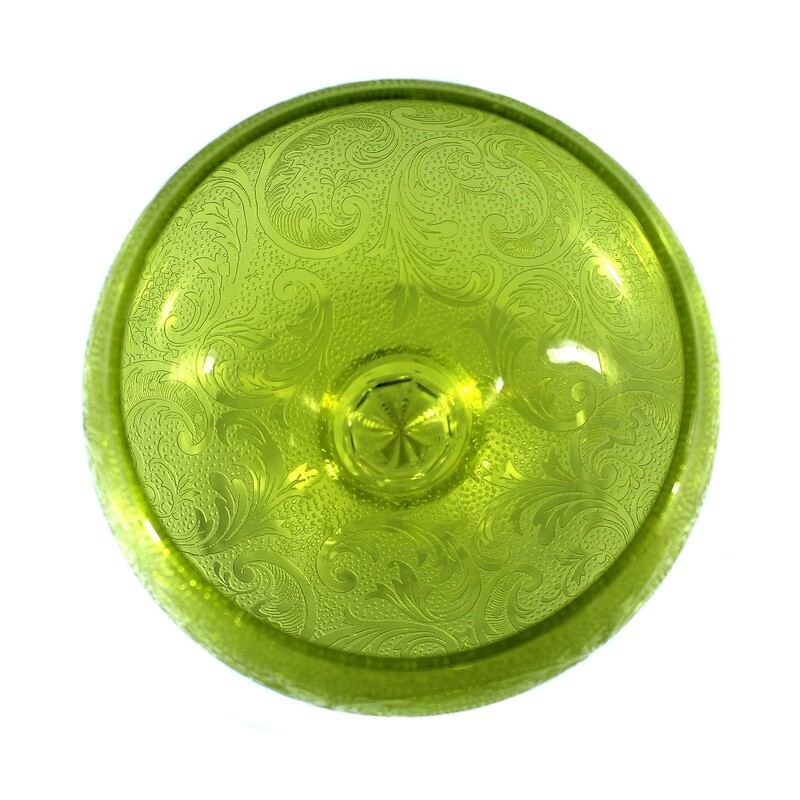 Stem glass with etched decoration, Cristallerie Saint Louis, Massenet series around 1900