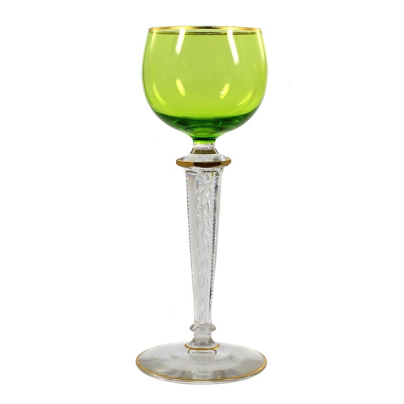 1. of 4. Overlaid &amp; Air Filigree Stemware, Cristallerie Saint Louis