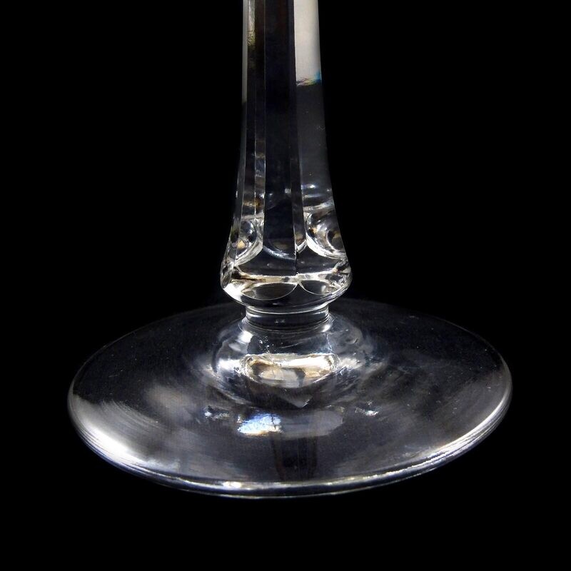 Stem glass with wedge cut decor, Cristallerie Saint Louis around 1905