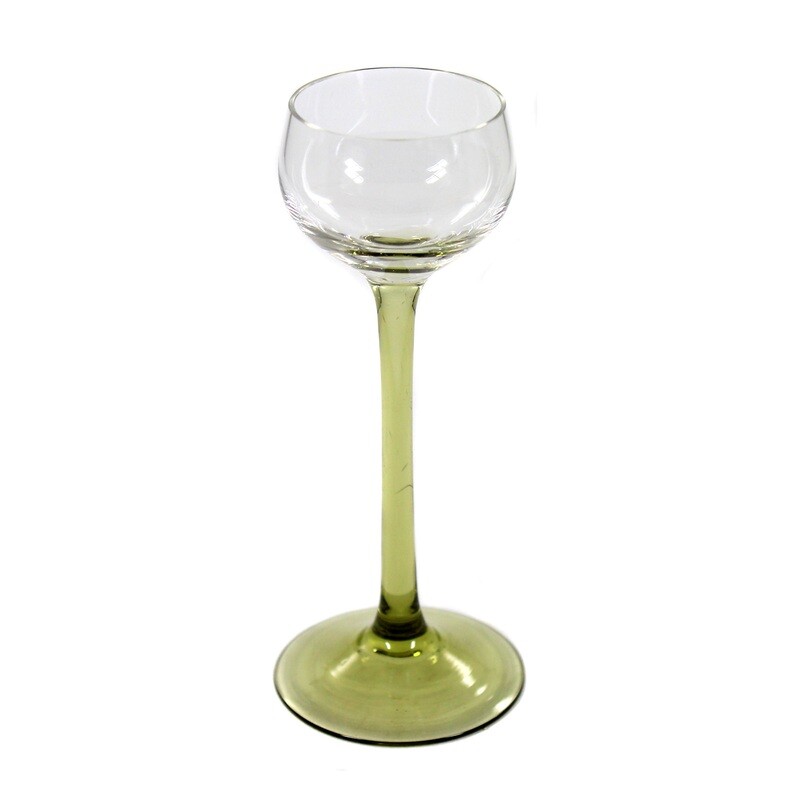 Liqueur glass with spherical bowl, Bavarian Forest around 1905-10
