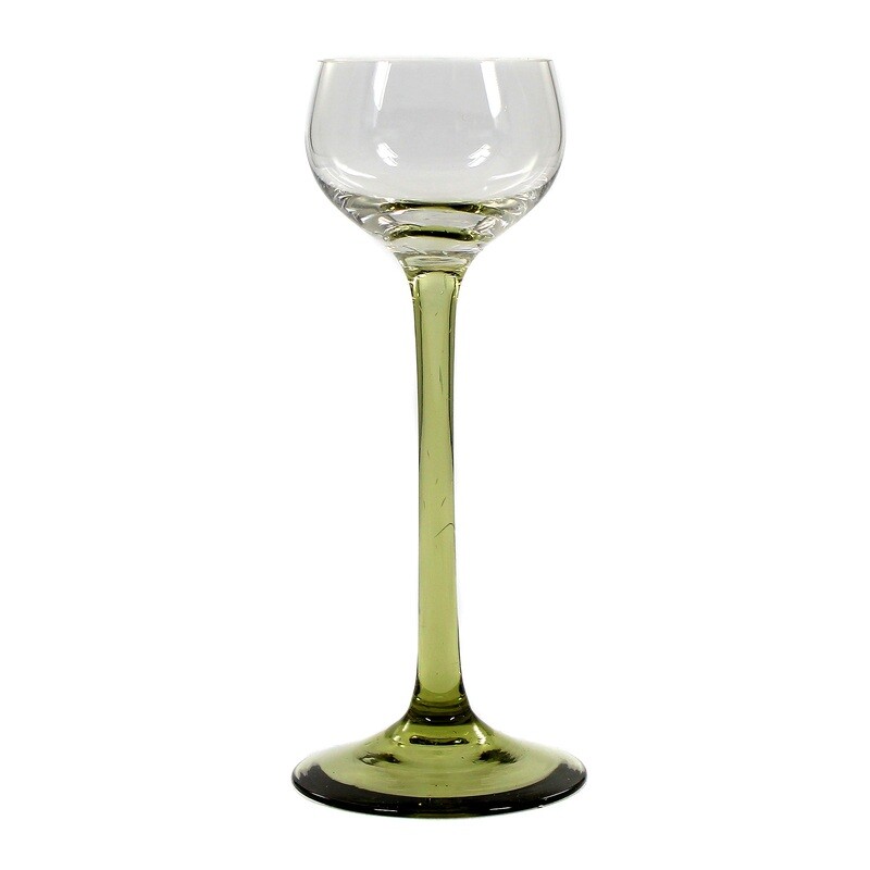 Liqueur glass with spherical bowl, Bavarian Forest around 1905-10