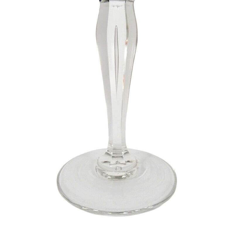 Heavy wine glass with peel cut and overlay, Val St. Lambert around 1950