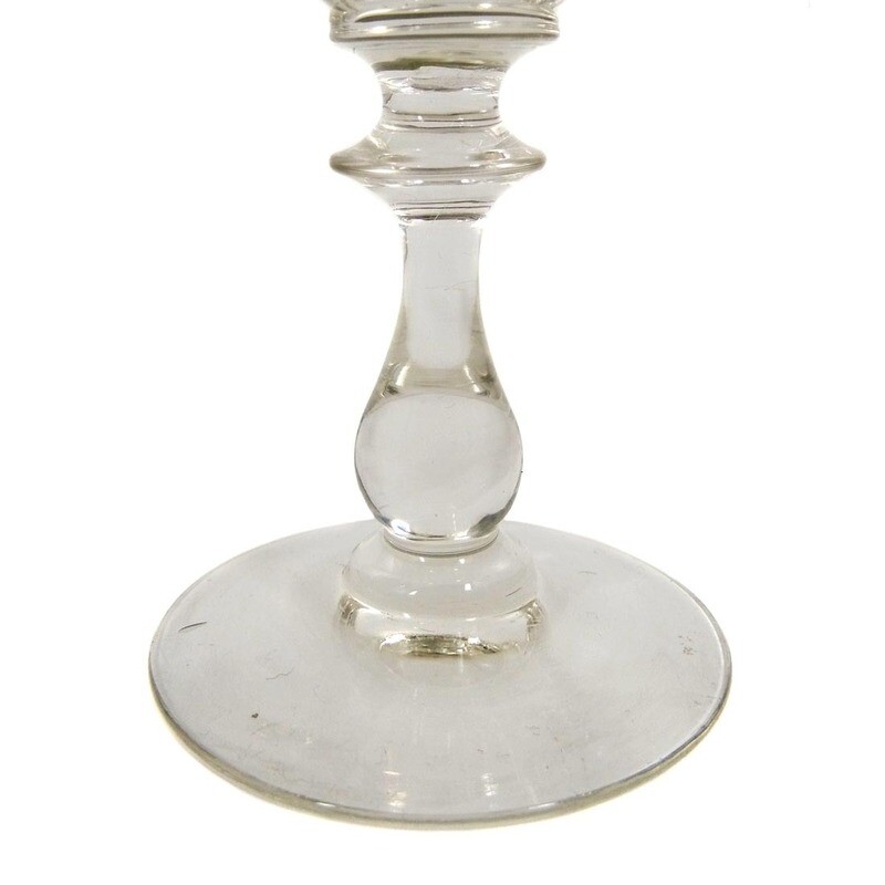1st of 2. Goblet glass with lens cut &amp; baluster shaft, Villeroy &amp; Boch