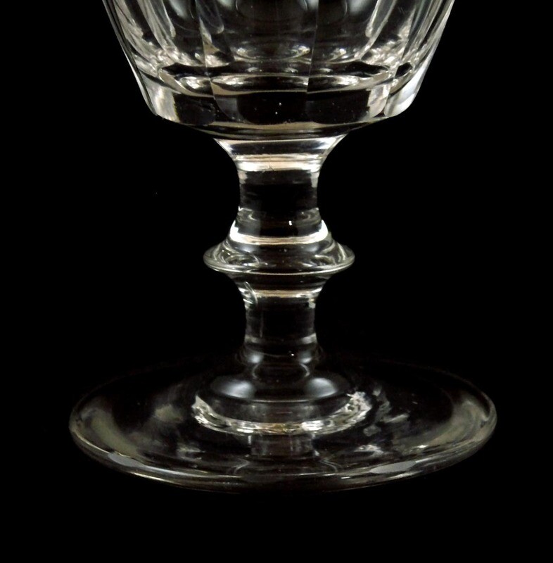 Chalice glass with pressed nodus, 2nd half of the 19th century.