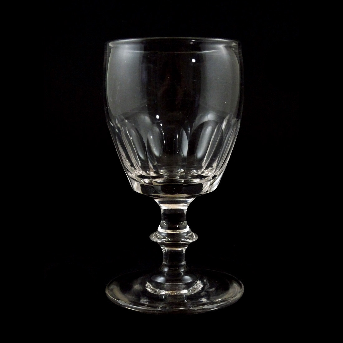 Chalice glass with pressed nodus, 2nd half of the 19th century.