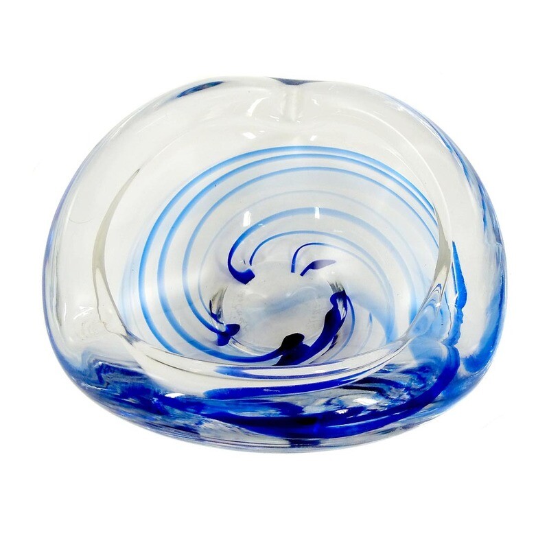 Ashtray with color melts. M. Verboeket, Maastricht, signed