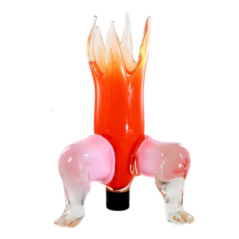 Glass sculpture Italian Lily, designed by Michel van Overbeeke for Berengo Studio, Murano, around 1989