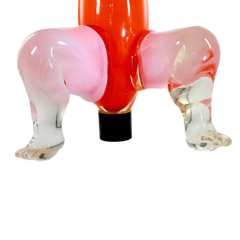 Glass sculpture Italian Lily, designed by Michel van Overbeeke for Berengo Studio, Murano, around 1989