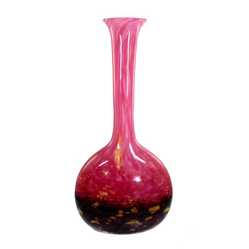 47 cm high Art Deco vase with powder melts, signed. Schneider, Jades series
