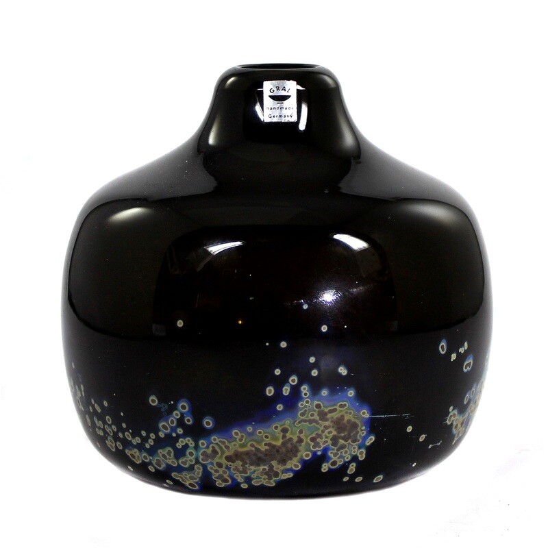 Vase with fused oxides, designed by Hans Jannsen, Aomi Unikat, Grail glass