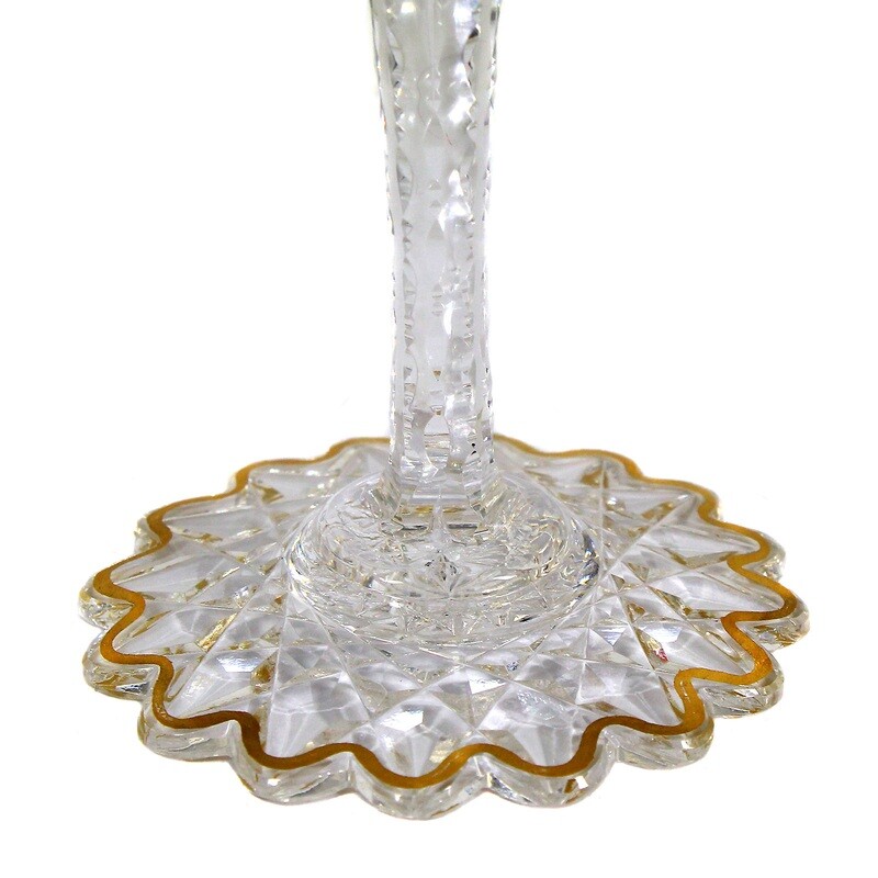 Rare and high-quality stemmed glass, Cristallerie Saint Louis around 1900