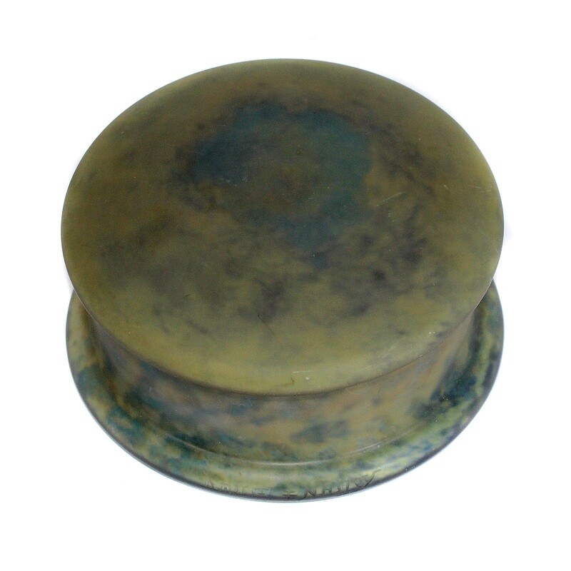 Lidded box with multicolored powder melts, Daum Freres Nancy around 1900