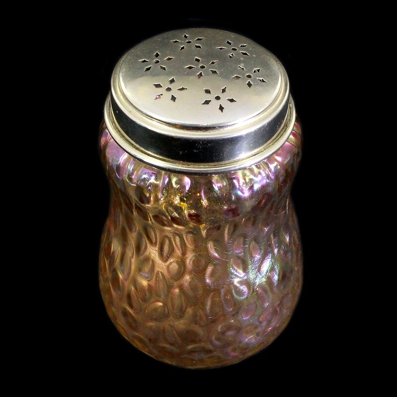 Sugar shaker with Diaspora decor and metal fittings, Bohemia around 1900