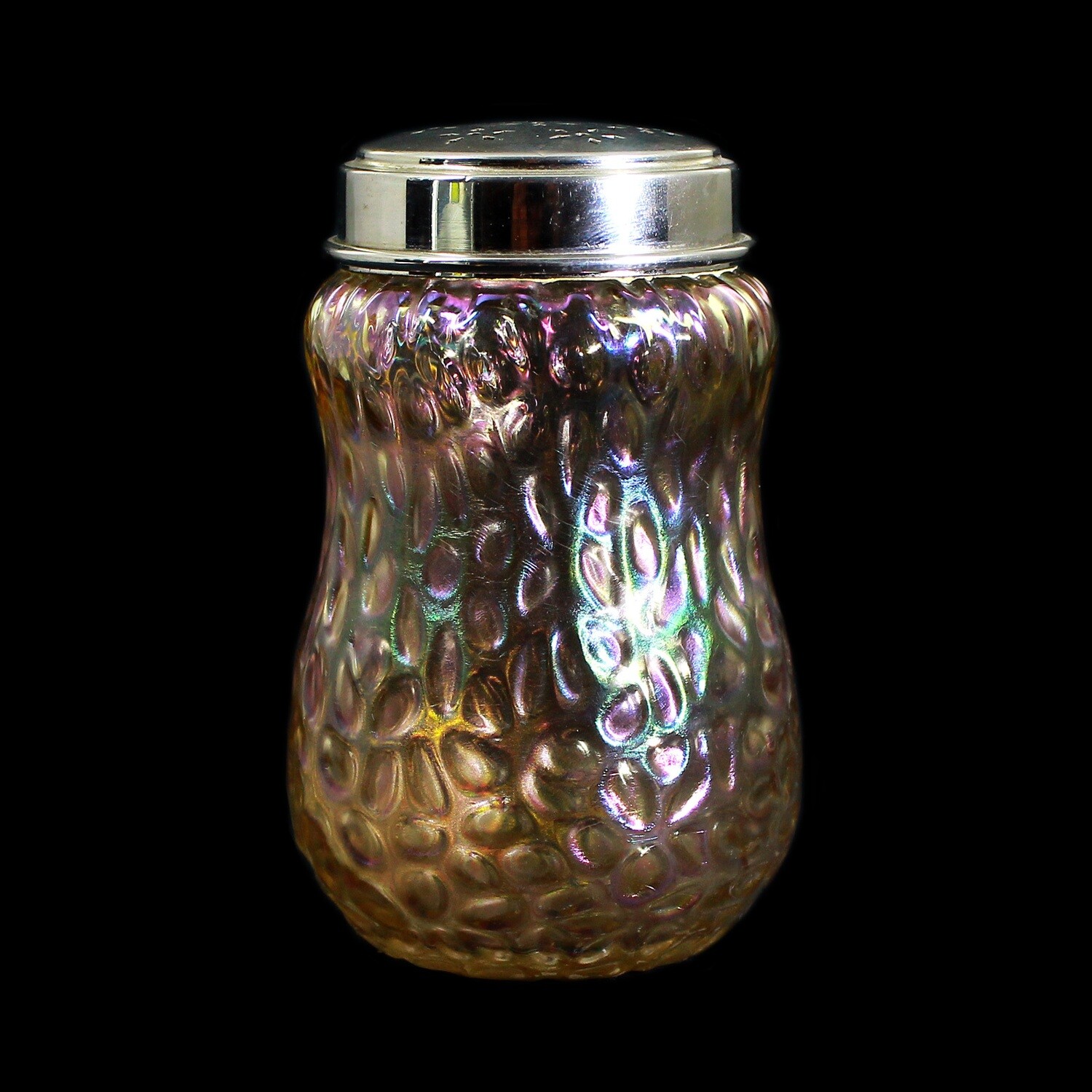 Sugar shaker with Diaspora decor and metal fittings, Bohemia around 1900