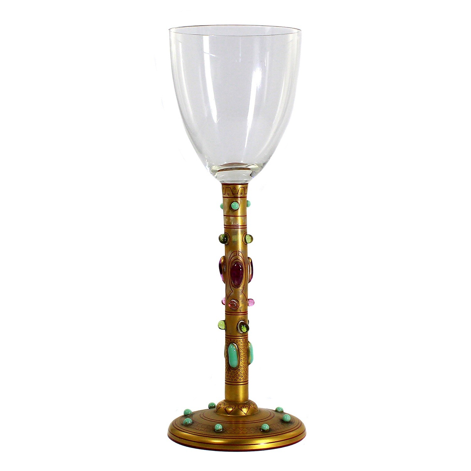 Rare stem glass, Carl Georg v. Reichenbach, B. von Poschinger around 1906