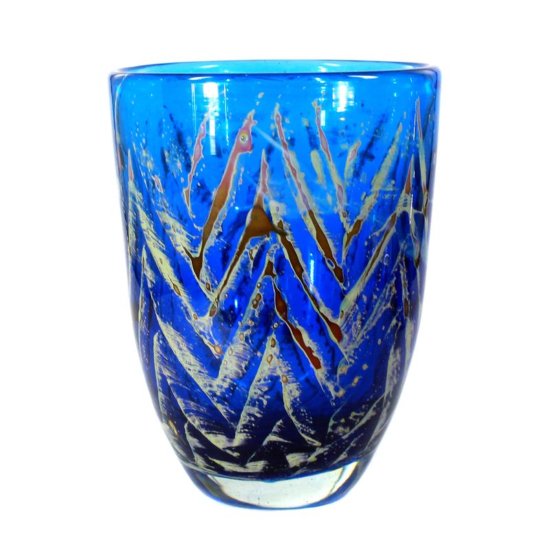 Vase with chevron pattern, Mdina, designed by Michael Harris around 1980-90