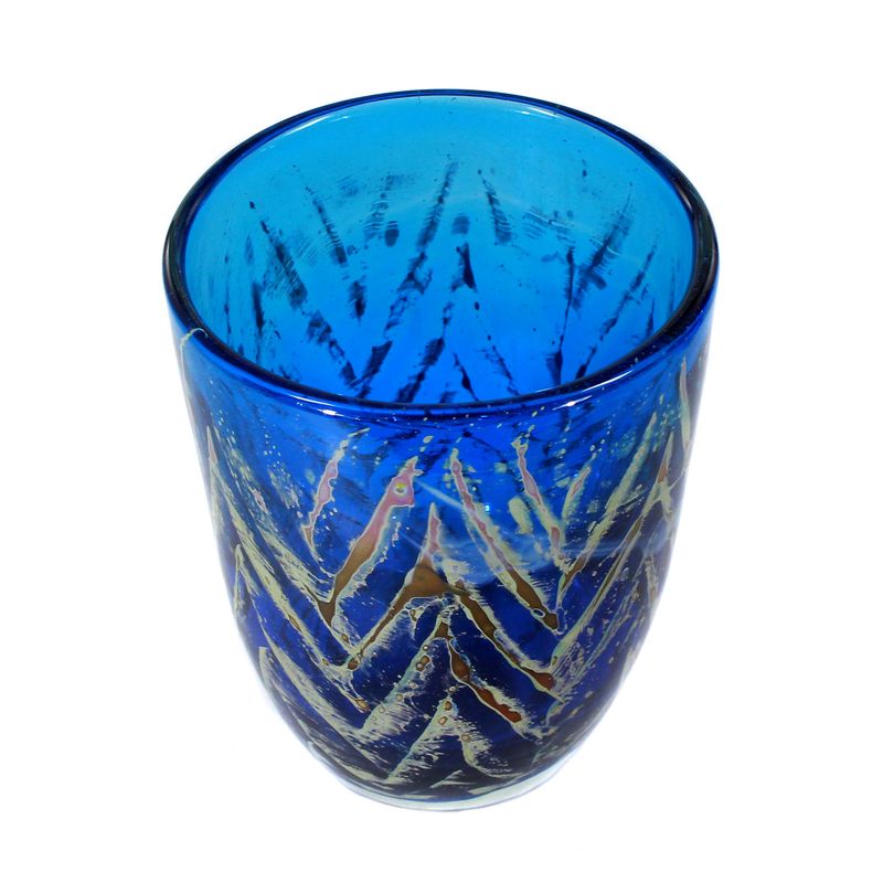 Vase with chevron pattern, Mdina, designed by Michael Harris around 1980-90