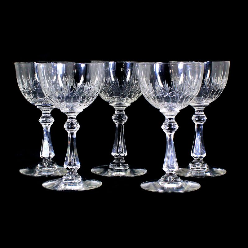 1 of 5. Wine glass with baluster shaft and inserted. Bubble, Fenner Glashütte