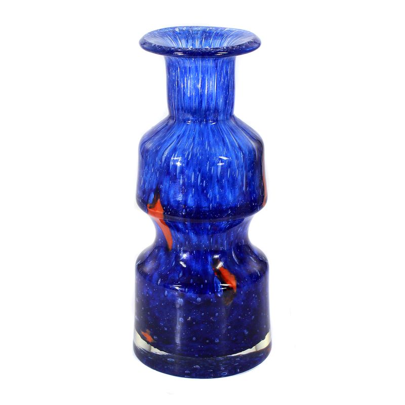 Vase with blue interior and red dots, Frantisek Koudelka around 1974